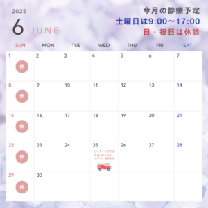 2025.06診療日スケジュール